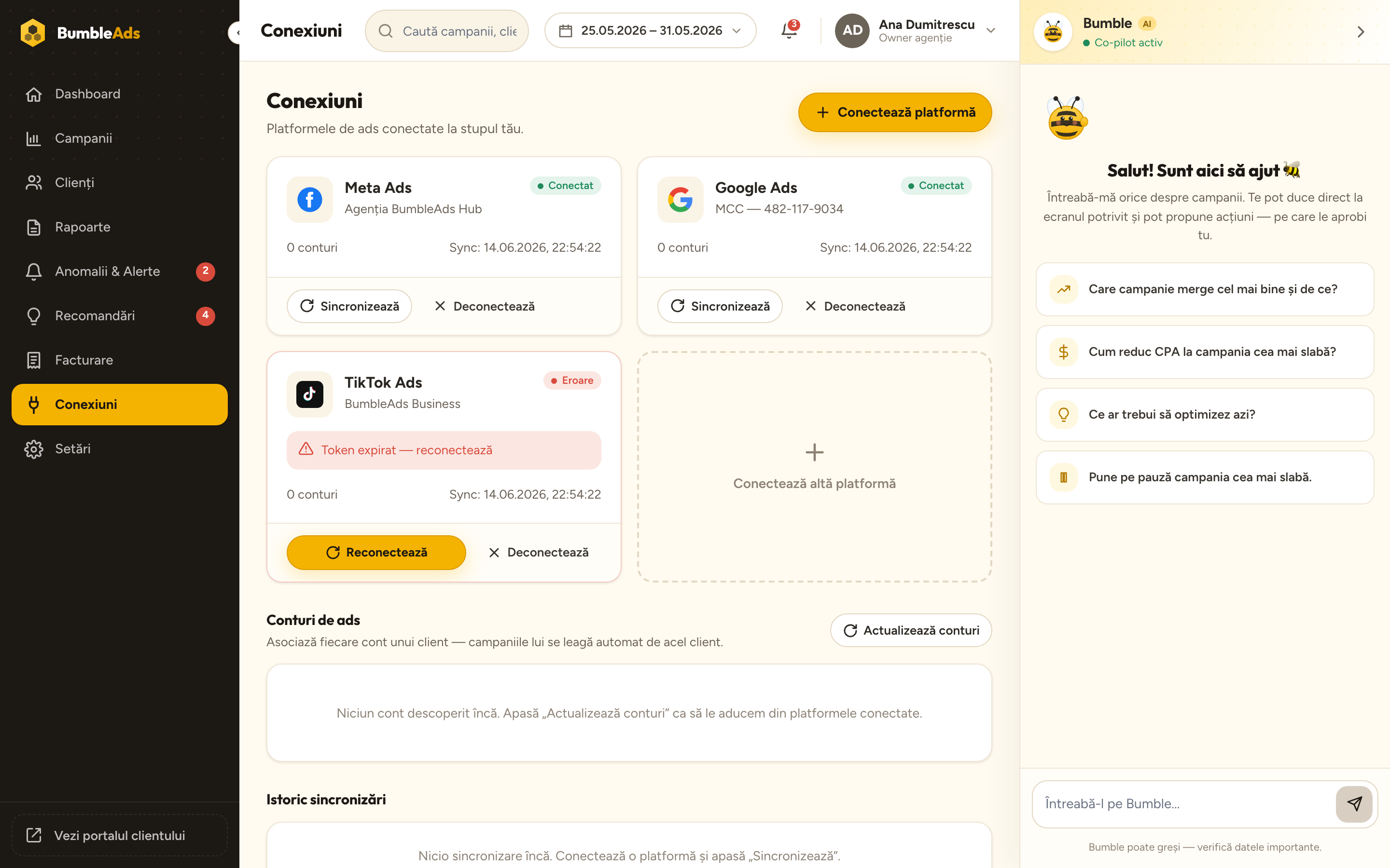 Conectezi o dată, sincronizezi mereu